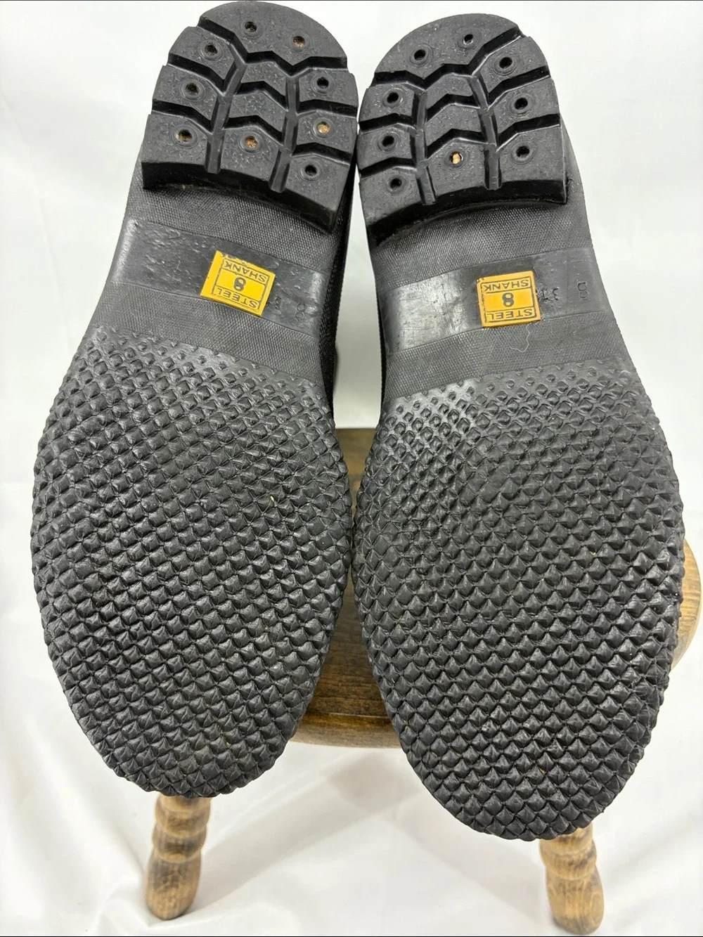 Vintage 70s 80s Ski-Doo Bombardier Black Snowmobile Winter Duck Boots, Mens 8